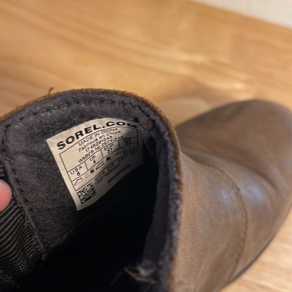 SOREL Emilie Chelsea Waterproof Ankle Boots Brown Winter Size 6 - Picture 5 of 6